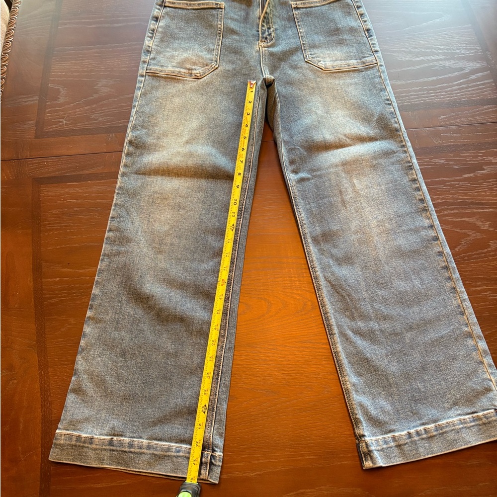 Sneak Peek Blue wide leg Denim